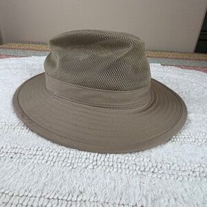 Dorfman Hat Co Khaki Mesh Safari Boonie Sun Hat 863M-KAKI2 Mens Medium